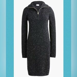 J.Crew Factory Long-sleeve half-zip sweater-dress